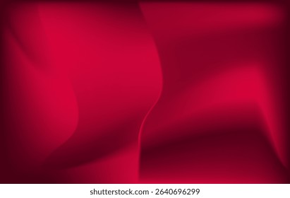 Abstract Red Background with Smooth Gradient Curves
