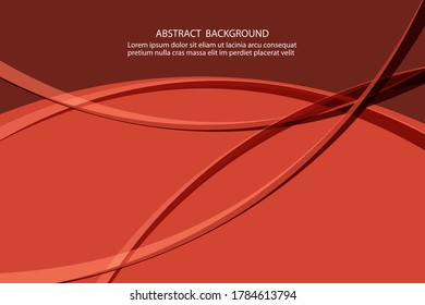 
Abstract red background, smooth lines vector. Design element