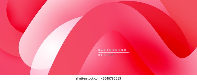 Fundo vermelho abstrato. Formas suaves se sobrepõem, criando efeito visual dinâmico. Óculos de gradiente fornecem profundidade, estética moderna.