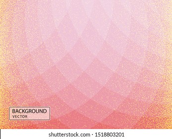 Abstract red background with soft red volumetric geometric shapes with little yellow dissolving noise, grunge. Vector illustration, banner, cover.