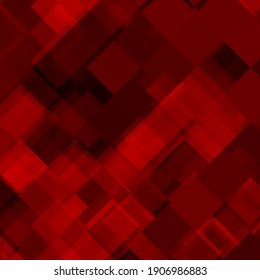 Abstract red background of squares with overlapping