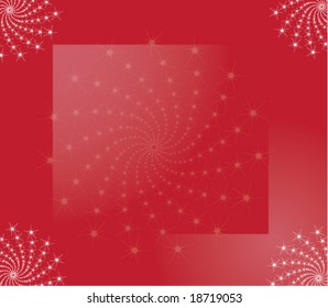 Abstract red background with stars