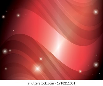 abstract red background with stars and gradient - vector