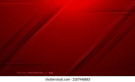 Abstract red background with stripes lines and light. Modern element for banner, flyer. Vector illustration