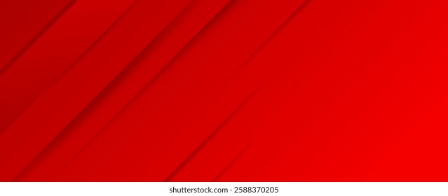 Abstract red background with stripes and space for text. Minimal shapes. Suit for booklet, brochure, banner, poster, website, flyer, cover, corporate, backdrop. Vector illustration