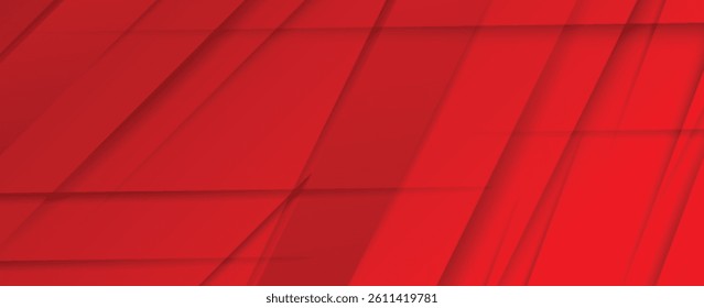 Abstract red background with stripes and space for text. Minimal shapes. Suit for booklet, brochure, banner, poster, website, flyer, cover, corporate, backdrop. Vector illustration