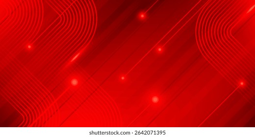 Abstract red background with stripes and space for text. Dynamic abstract red background. Dynamic pattern design overlapping shapes.