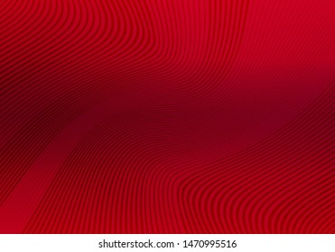 Abstract Red Background with Stripes. Vector Minimal Banner. Minimalist Geometric Texture with Gradient.