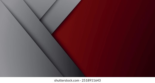 Fundo vermelho abstrato com listras. Banner horizontal mínimo do vetor.
