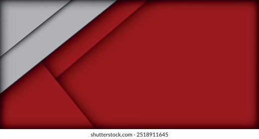 Fundo vermelho abstrato com listras. Banner horizontal mínimo do vetor.