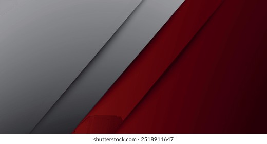 Fundo vermelho abstrato com listras. Banner horizontal mínimo do vetor.