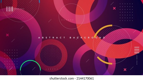 Abstract red background with super cool gradation circle elements