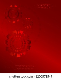Abstract red background for technology business. Modern graphic elements. Elegant design with copy space. Editable, can be used on brochures, corporate folder etc. Vector and raster format available