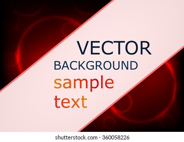 Abstract red background with text area. Vector illustration.