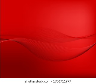 abstract red background with thin line. Minimal style wave pattern
