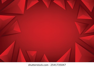 abstract red background with triangles