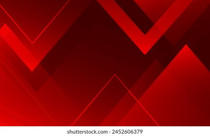 Abstract red background with triangles. Vector illustration