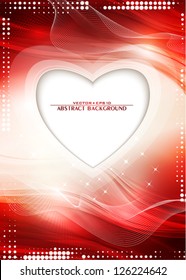 Abstract red background to the Valentine's day. Vector
