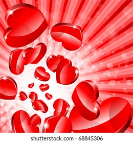 Abstract red background to the Valentine's day