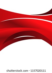Abstract red background with wave - brochure design or flyer
