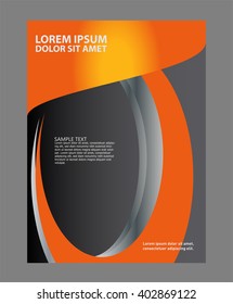 Abstract red background with wave - brochure design or flyer
