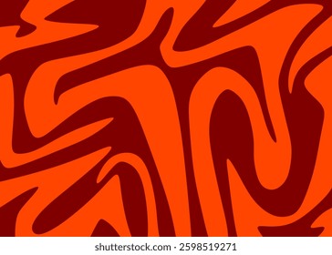 Abstract red background with wavy line pattern. Simple flame pattern