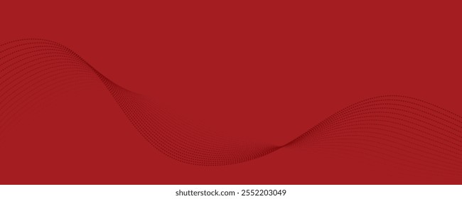 abstract red background with wavy lines pattern