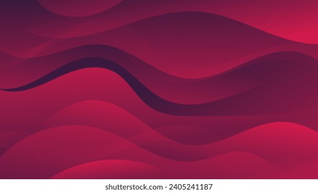 Abstract Red Background with Wavy Shapes.  green color scheme with flowing and curvy shapes. This  asset is suitable for website backgrounds, flyers, posters, and digital art projects.