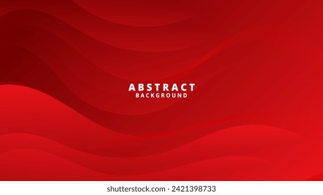 Abstract Red Background with Wavy Shapes. flowing and curvy shapes. This asset is suitable for website backgrounds, flyers, posters, and digital art projects.