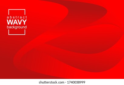 fondo rojo abstracto. Línea de color de pancarta de ondas onduladas para banner web. diseño abstracto vectorial