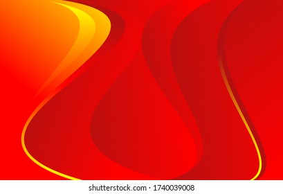 abstrakter roter Hintergrund. Wavy Wellen Banner Farbe Linie für Web-Banner. Vektorgrafik