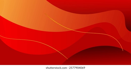Abstract red background. Wavy waves banner color line for web banner. vector abstract design.