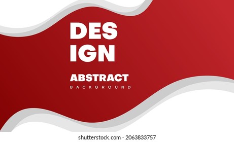 abstract red background with white wavy shape