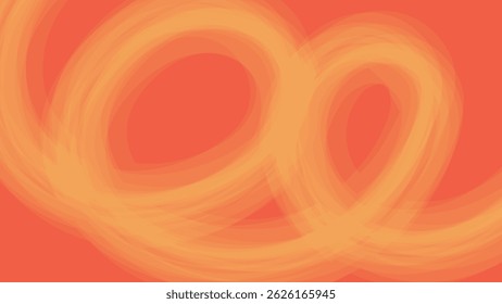 Fondo rojo abstracto con pincel de línea de onda amarilla