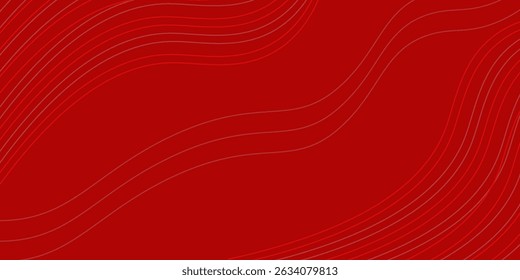 fundo vermelho abstrato com curvas. ilustração vetorial