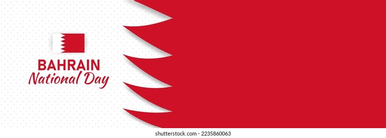 Abstract red banner background with Bahrian flag to celebrate national day. Very suitable to be used to celebrate national day