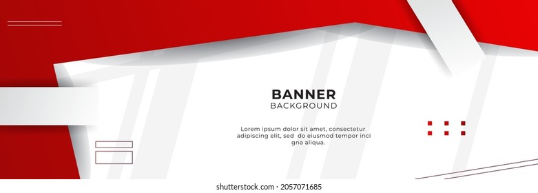 Abstract red banner background design template vector illustration with 3d overlap layer and geometric wave shapes. Polygonal abstract background, texture, advertisement layout and web page