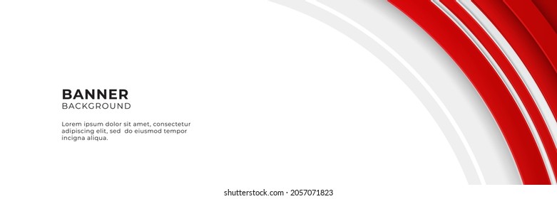 Abstract red banner background design template vector illustration with 3d overlap layer and geometric wave shapes. Polygonal abstract background, texture, advertisement layout and web page