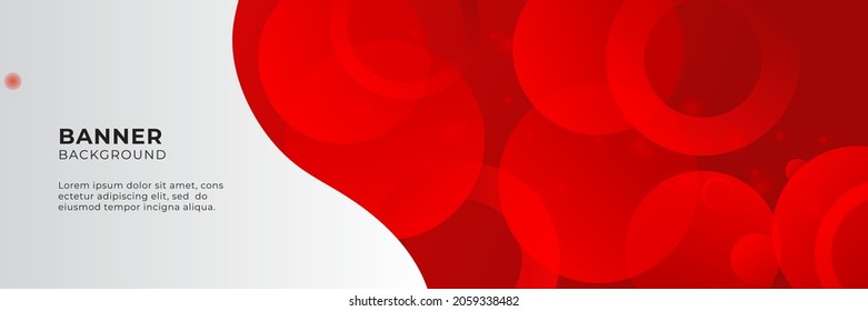 Abstract red banner background design template vector illustration with 3d overlap layer and geometric wave shapes. Polygonal abstract background, texture, advertisement layout and web page
