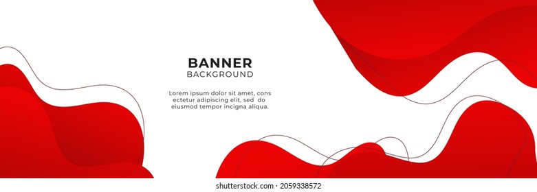 Abstract red banner background design template vector illustration with 3d overlap layer and geometric wave shapes. Polygonal abstract background, texture, advertisement layout and web page