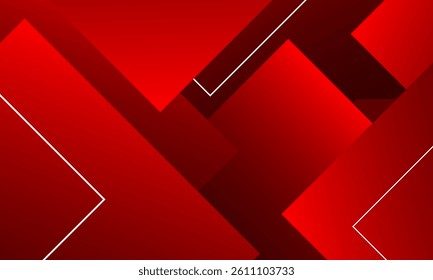 Abstract red banner background design. Vector illustration