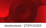 Abstract red banner background. Glowing geometric shapes graphic design. Round elements. Futuristic circle shapes. 