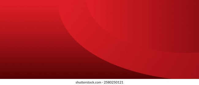 Abstract red banner background. Glowing geometric shapes graphic design.