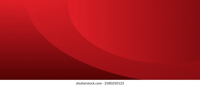 Abstract red banner background. Glowing geometric shapes graphic design.