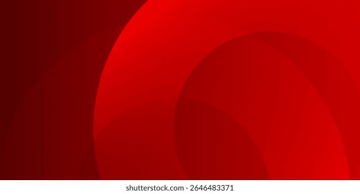 Abstract red banner background. Glowing geometric shapes graphic design. Round elements. Futuristic circle shapes. Suit for presentation, cover, brochure, website, flyer, business, poster, booklet