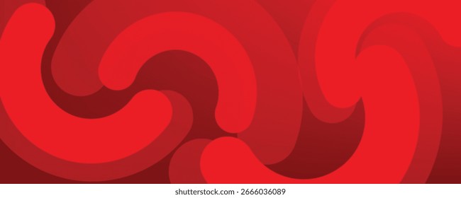 Abstract red banner background. Glowing geometric shapes graphic design. Round elements. Futuristic circle shapes. Suit for presentation, cover, brochure, website, flyer, business, poster, booklet