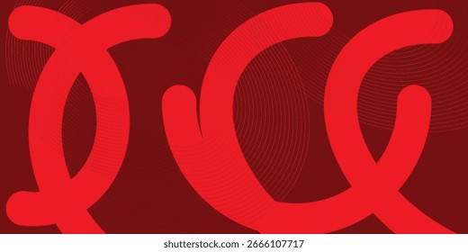 Abstract red banner background. Glowing geometric shapes graphic design. Round elements. Futuristic circle shapes. Suit for presentation, cover, brochure, website, flyer, business, poster, booklet