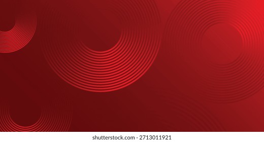 Fundo abstrato com cabeçalho vermelho. Design gráfico com formas geométricas brilhantes.