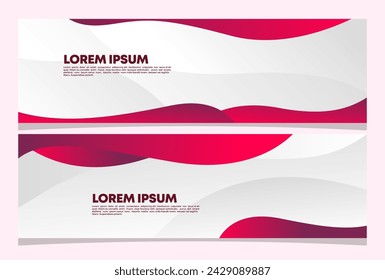 Abstract Red banner design. Fluid Vector shaped background. Modern Graphic Template Banner pattern for social media and web sites