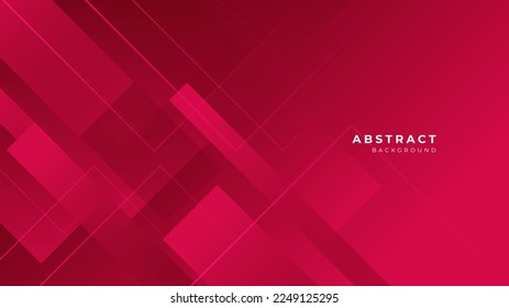 Abstract red banner geometric shapes geometric light triangle line shape with futuristic concept presentation background